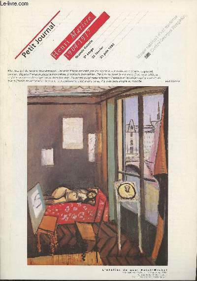 Petit journal de l'exposition Henri Matisse 1904-1917- Grande galerie 5e tage, 25 fvrier-21 juin 1993- Centre Georges Pompidou