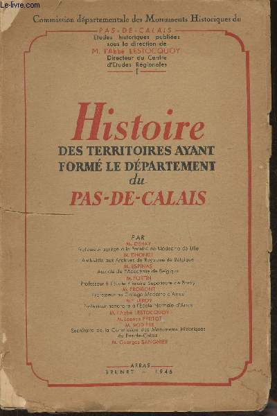 Histoire des territoires ayant formé le département du Pas-de-Calais