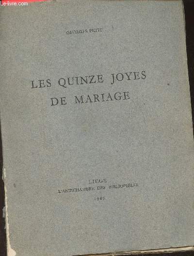 Les quinzes joyes de mariage