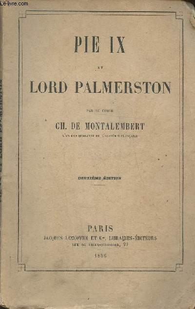 Pie IX et Lord Palmerston