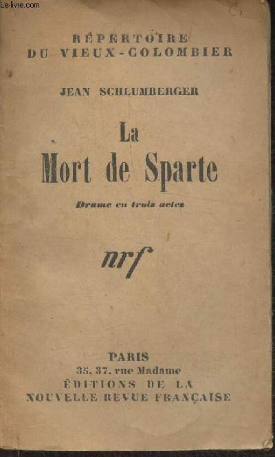 La mort de Sparte- Drame en 3 actes