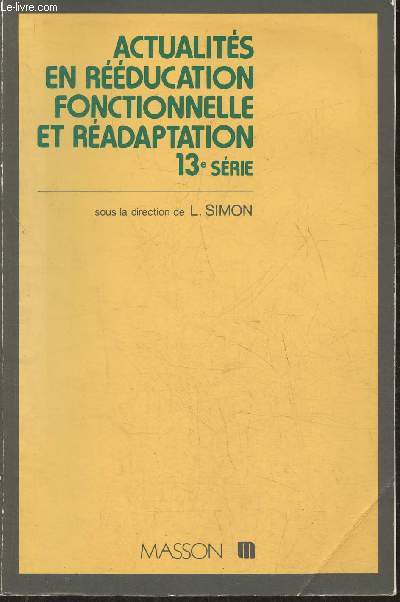 Actualits en rducation fonctionnelle et radaptation n13