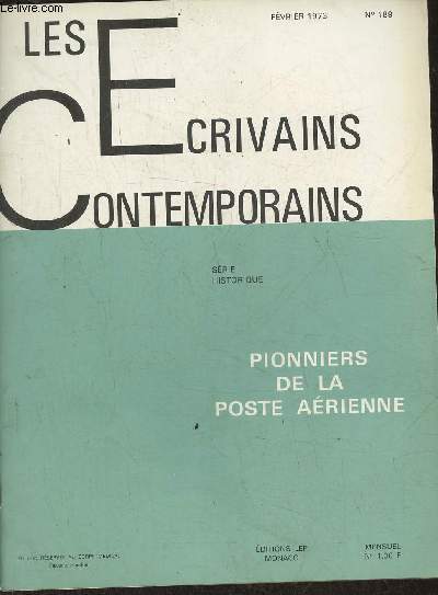 Les crivains contemporains n189- Fvrier 1973- Pionniers de la poste arienne