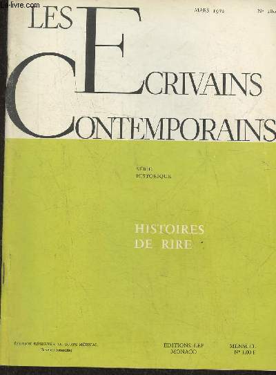 Les crivains contemporains n180- Mars 1972- Histoires de rire