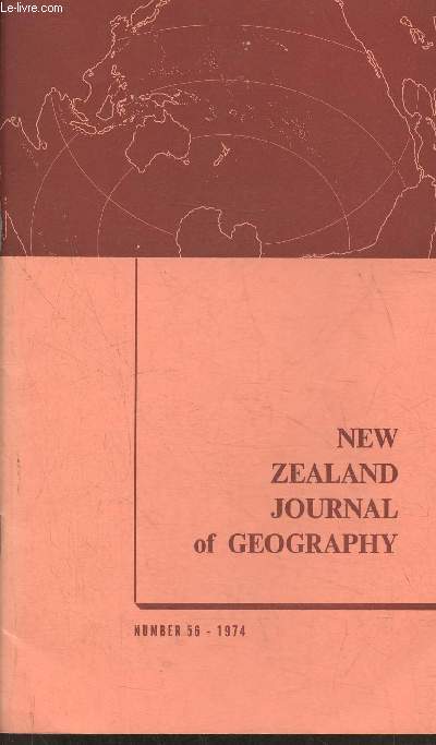 New Zealand Journal of Geography n50-1974-Sommaire: Rates of Denudation par M.J. Selby- Land reform and technological change in Peru par J.M. Renner- Retention differences between reception and discovery learning approaches, a tentative investigation par