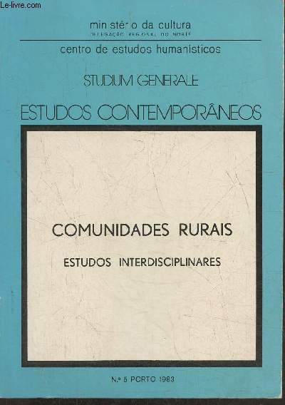Studium generale- Estudos contemporaneos n5- Porto 1983- Comunidades rurais, estudos interdisciplinares