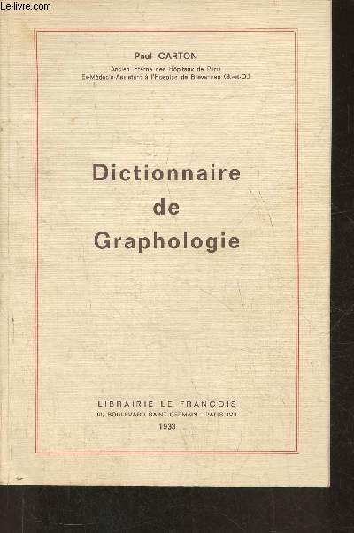 Dictionnaire de graphologie