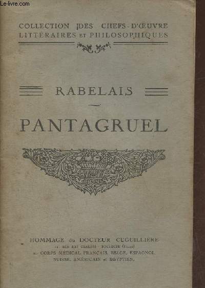 Pantagruel (Collection des chefs-d'oeuvre littraires et philosophiques)