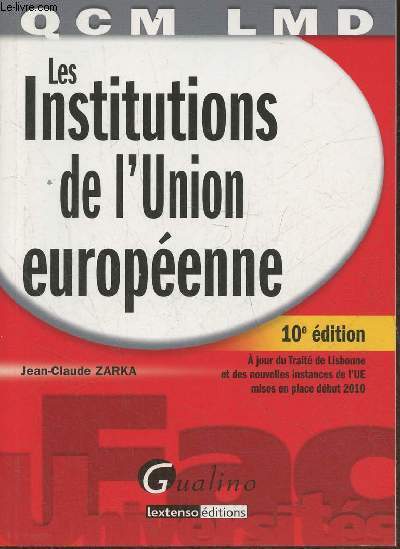 Les institutions de l'Union Europenne- QCM LMD