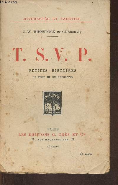 T.S.V.P. petites histoire de tous et de personne (Collection 