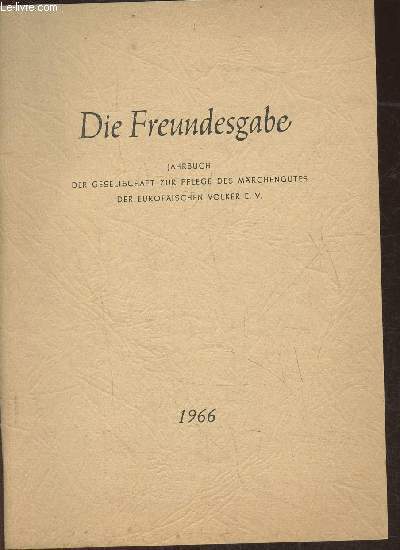 Jahrbuch der gesellschaft zur pflege des marchengutes der europischen vlker E.V.