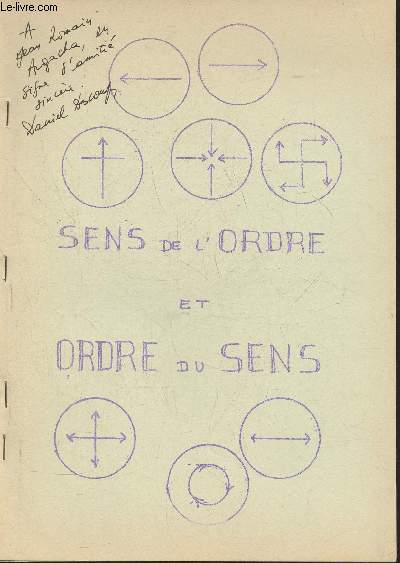 Sens de l'ordre et ordre du sens