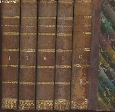 Oeuvres compltes de Beaumarchais Tome 1  6 (5 volumes, tome 2 manquant)