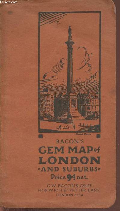 Bacon's Gem Map of London and suburbs