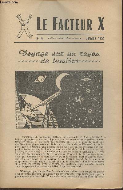 Le facteur X n4- Janvier 1954- Voyage sur un rayon de lumire