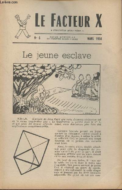 Le facteur X n6- Mars 1954- Le jeune esclave