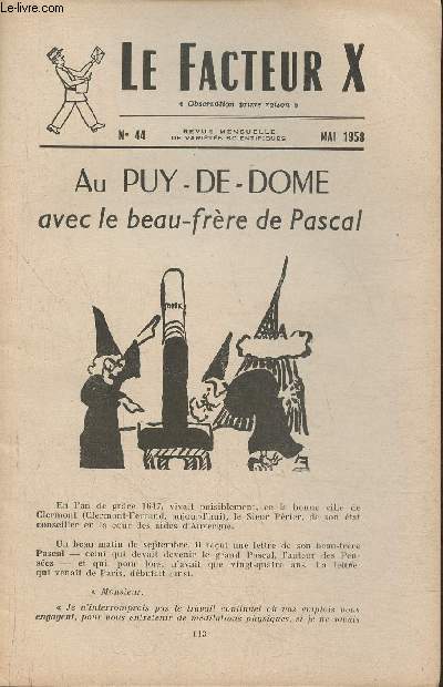 Le facteur X n44- Mai 1958- Au Puy-de-dome avec le beau-frre de Pascal