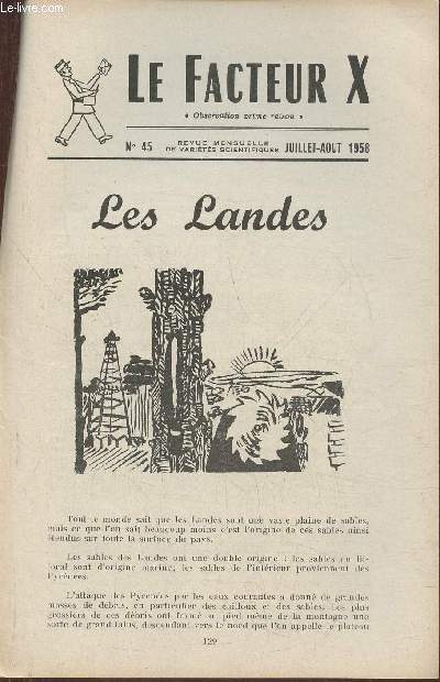 Le facteur X n45- Juillet-Aout 1958- Les Landes