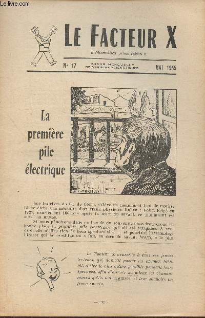 Le facteur X n17- Mai 1955- La premire pile lectrique