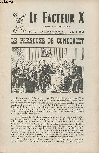 Le facteur X n67- Janvier 1961- Le paradoxe de Condorcet