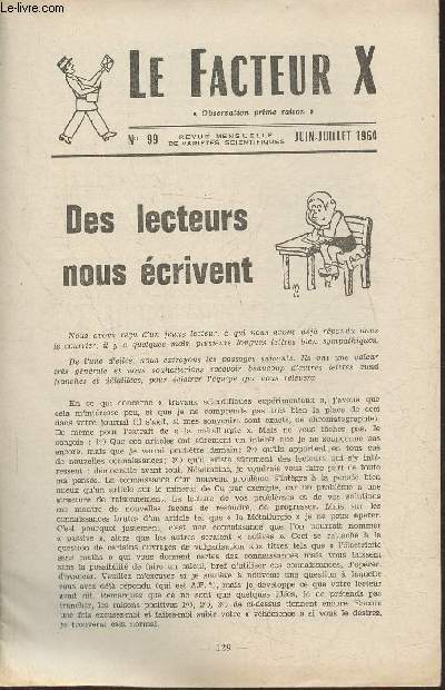 Le facteur X n99- Juin-Juillet 1964- Des lecteurs nous crivent