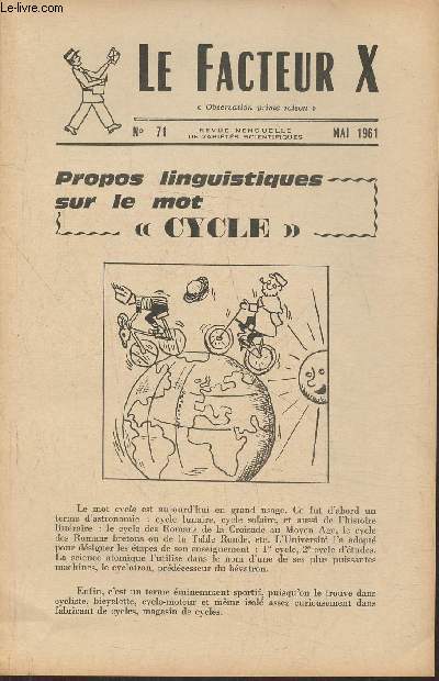 Le facteur X n71- Mai 1961- Propos linguistiques sur le mot 