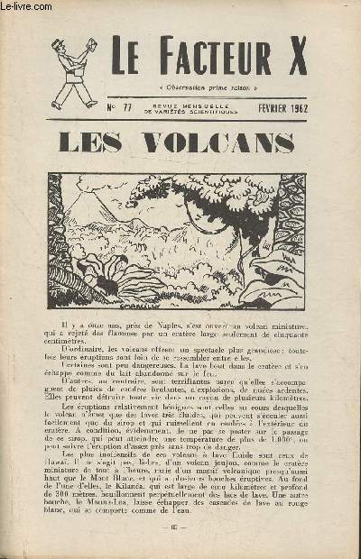 Le facteur X n77- Fvrier 1962- Les volcans