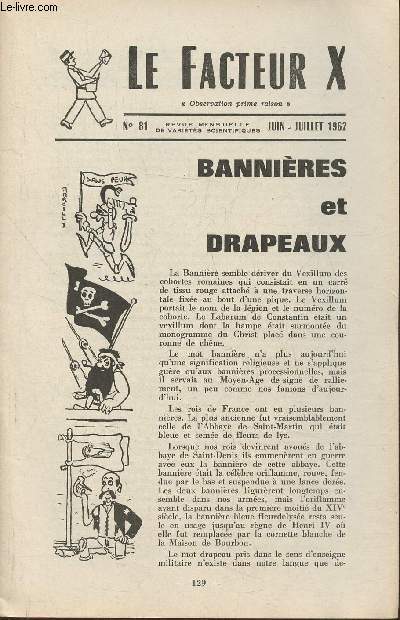 Le facteur X n81- Juin-Juillet 1962- Bannires et drapeaux