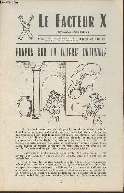 Le facteur X n83- Octobre-Novembre 1962