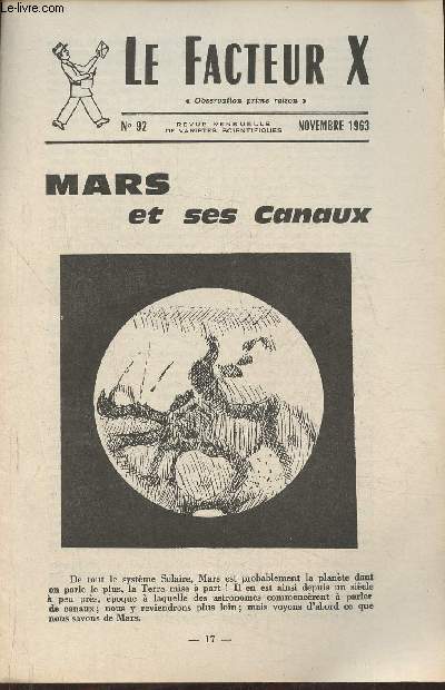 Le facteur X n92- Novembre 1963- Mars et ses canaux