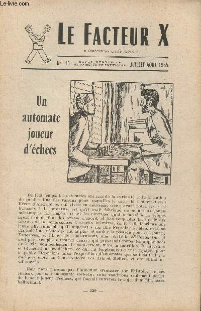 Le facteur X n18- Juillet-Aout 1955- Un automate joueur d'checs