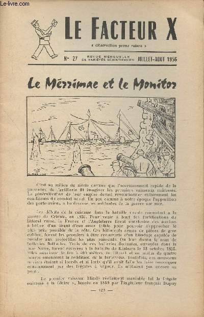 Le facteur X n27- Juillet-Aout 1956- Le Mrrimac et le Monitor