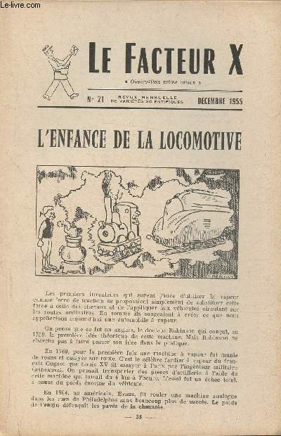 Le facteur X n21- Dcembre 1955- L'enfance de la locomotive
