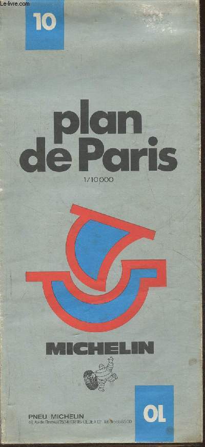 Plan de Paris 1/10 000 (Pneu Michelin n10)