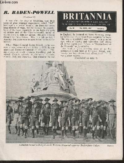 Britannia n70- 5th June 1957-Sommaire: R. Baden-Powell- Britain's bird sanctuaries- East is east and West is West- The forsaken merman- the mermaid of Zennot- three men in a boat (to say nothing of the dog)- 