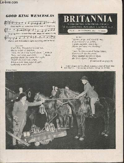 Britannia n55- 5th december 1955-Sommaire: Good King Wenceslas- policemen, sausages and cheese- the events of a month in London- Christmas customs in Britain- Chistmas comes- present-day links with Charles Dickens- London's little colonies- advertising a