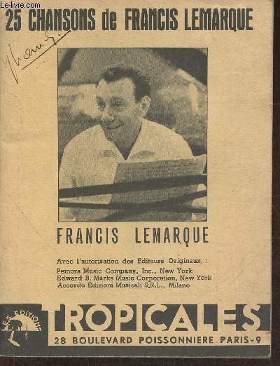 25 chansons de Francis Lemarque