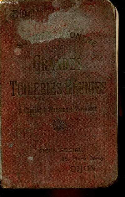 Agenda de la socit anonyme des Grandes Tuileries Runies 1910.