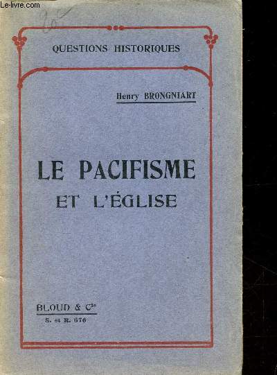 Le pacifisme et l'glise - Collection 