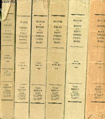Bulletins et mmoires de la socit franaise d'ophtalmologie - 11 volumes - Annes 1953+1956+1957+1959+1960+1961+1962+1964+1965+1966+1967.