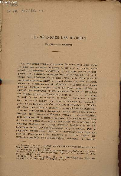 Les mandres des rivires - tir  part.