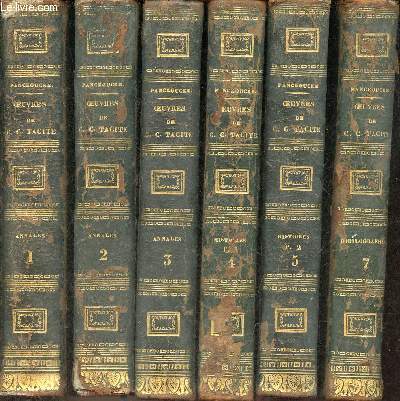Oeuvres de C.C.Tacite - Tomes 1+2+3+4+5+7 (6 volumes).