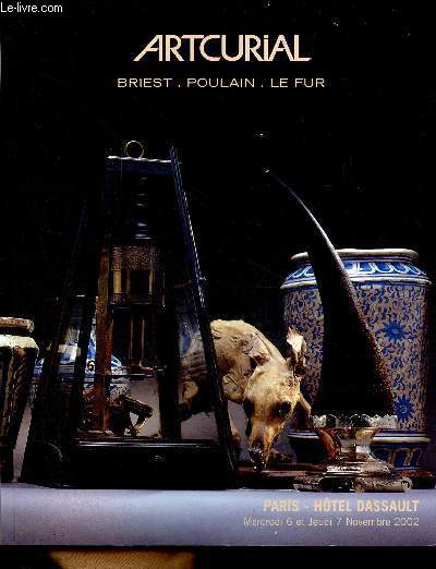 Catalogue de ventes aux enchres - Artcurial Briest Poulain Le Fur - Cramiques et objets de curiosits - Mercredi 6 et jeudi 7 novembre 2002 - Paris Htel Dassault.