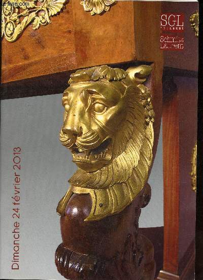 Catalogue de ventes aux enchres - SGL Enchres - Dessins, tableaux, gravures modernes, sculptures, bijoux, argenterie, objets d'art, mobilier, objets de crateurs - Dimanche 24 fvrier 2013 - Saint-Germain-en-Laye.