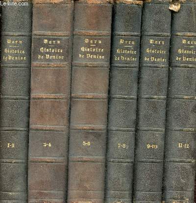 Histoire de la rpublique de Venise - Tome 1  12 en 6 volumes (2 tomes par volume).