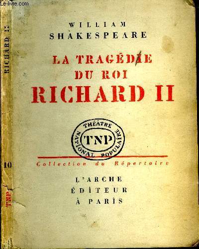 La tragdie du Roi Richard II. N10.