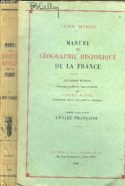 Manuel de gographie historique de la France