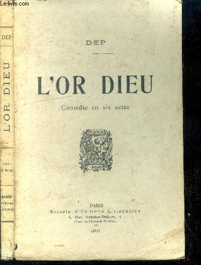L'or Dieu. - Dep - 1901 - Photo 1/1