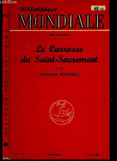 Le carosse du Saint-Sacrement. N14 de Aot 1953