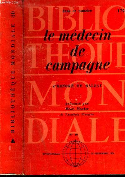 Le mdecin de campagne. N40 du 15 Septembre 1954